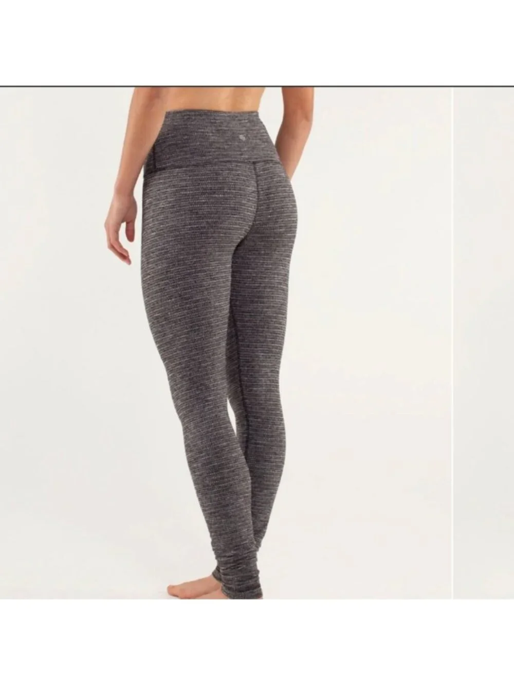 Lululemon Wunder Under Pant *High Rise Coco Pique Black / Black